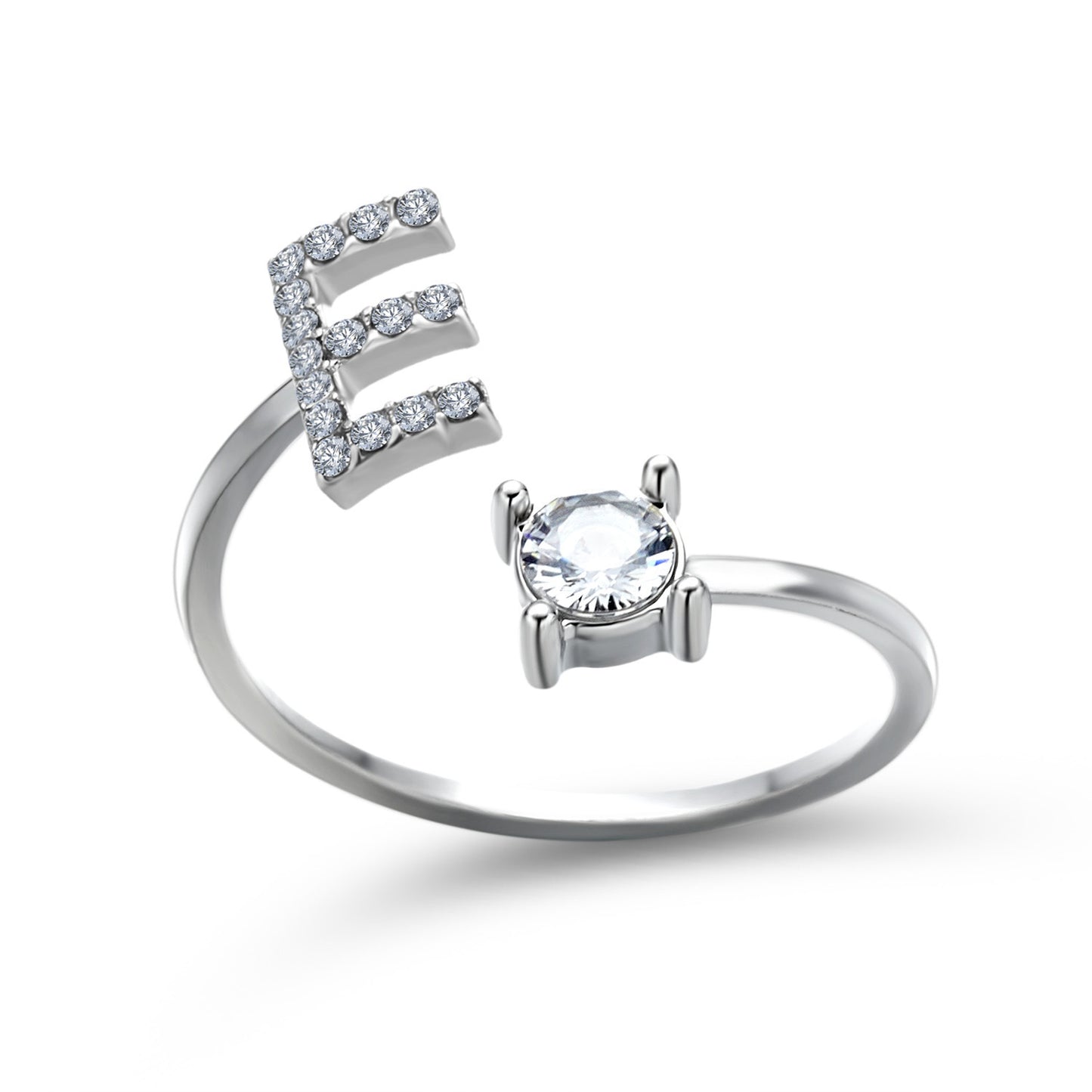 Signature Adjustable Initial Ring – Personalized Letter Jewelry