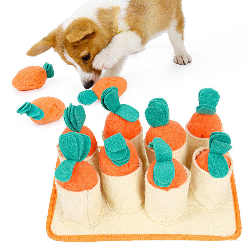 Treat-Hunt Radish Puzzle – Slow Feeder Toy for Curious Pups