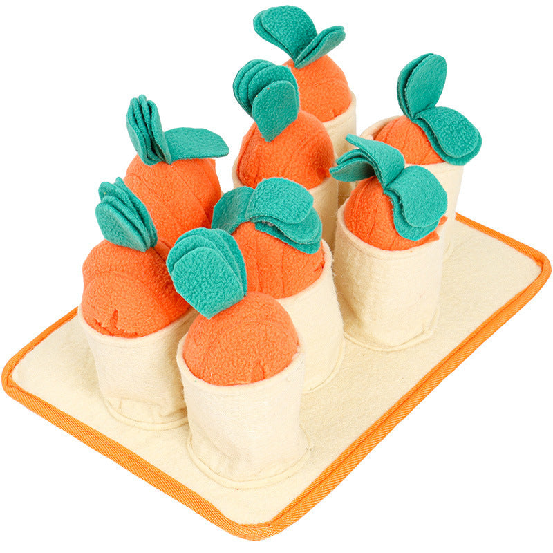 Treat-Hunt Radish Puzzle – Slow Feeder Toy for Curious Pups