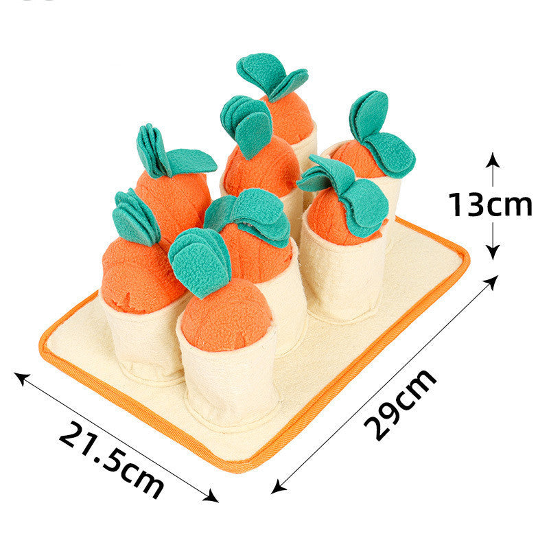 Treat-Hunt Radish Puzzle – Slow Feeder Toy for Curious Pups