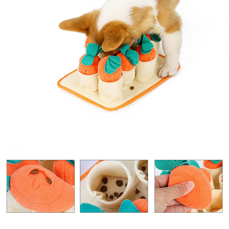 Treat-Hunt Radish Puzzle – Slow Feeder Toy for Curious Pups