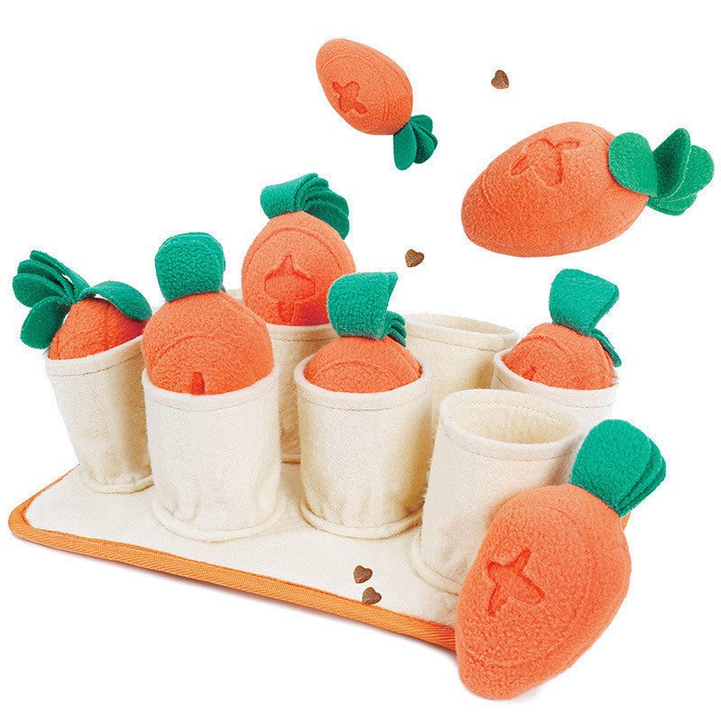Treat-Hunt Radish Puzzle – Slow Feeder Toy for Curious Pups