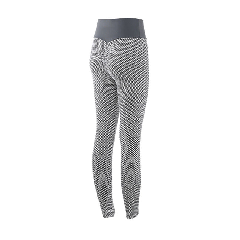 Plaid High-Waist Seamless Gym Leggings