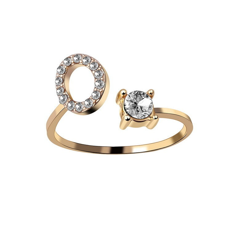 Signature Adjustable Initial Ring – Personalized Letter Jewelry