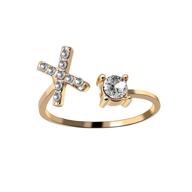 Signature Adjustable Initial Ring – Personalized Letter Jewelry