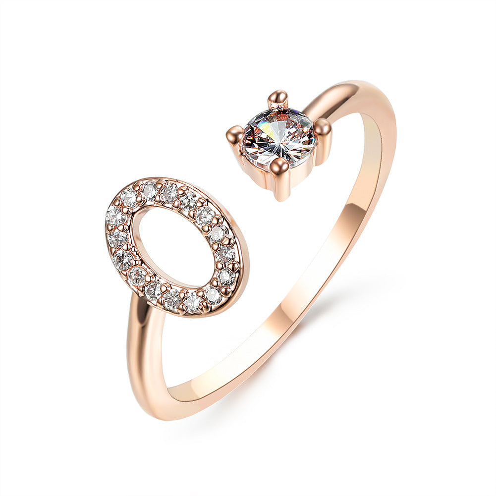 Signature Adjustable Initial Ring – Personalized Letter Jewelry