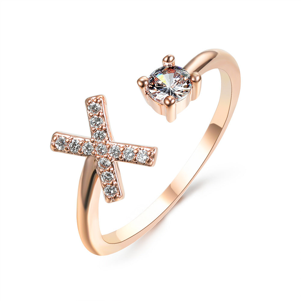 Signature Adjustable Initial Ring – Personalized Letter Jewelry